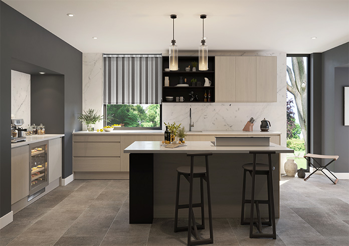 Riviera Stripe, Smoke - Twist&Fit Roller Blind - Image 8